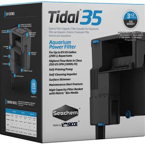 Filtro Tidal de Seachem en acuario marino