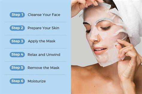 Aplicación de mascarilla facial antes de gala