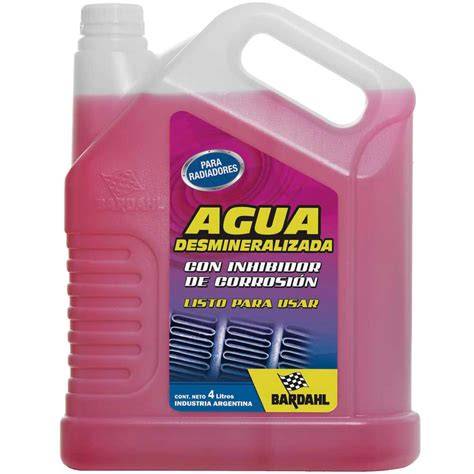 Radiador automotriz y agua desmineralizada Bardahl