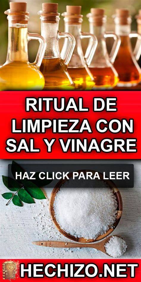 Ritual casero con sal agua y vinagre