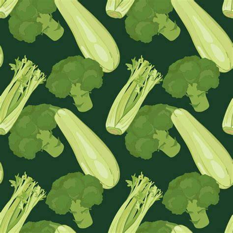 Vegetales verdes brócoli calabacín hojas