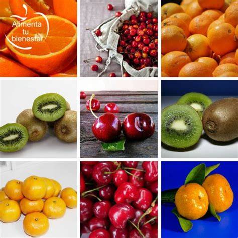 Frutos rojos kiwi naranja antioxidantes