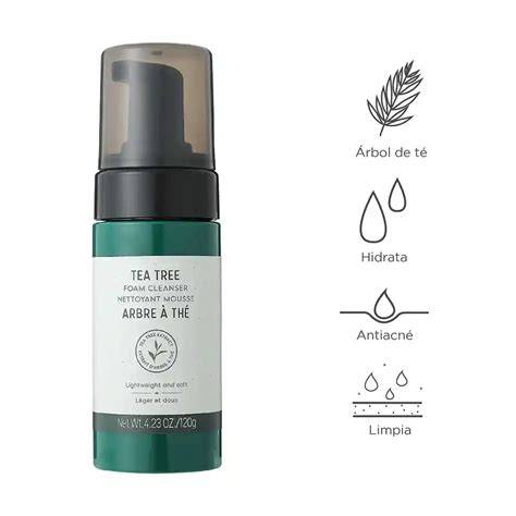 Limpiador facial de árbol de té en espuma