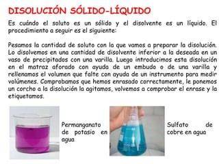 Disolución de sólido en matraz aforado