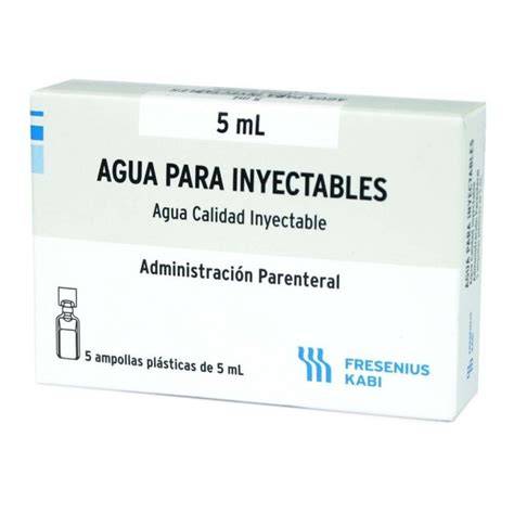 ampolla de agua inyectable farmacéutica