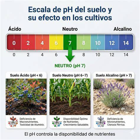 Escala de clasificación del pH del suelo