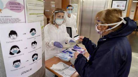 Retirada de mascarillas en hospitales españoles