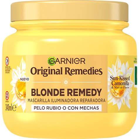 Mascarilla de camomila para cabello rubio
