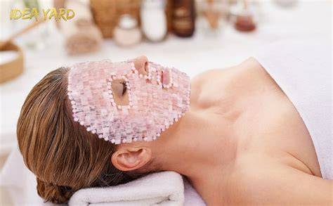 Mascarilla facial de cuarzo rosa