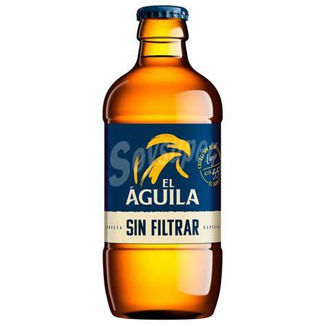 Botella de Águila Sin Filtrar invertida