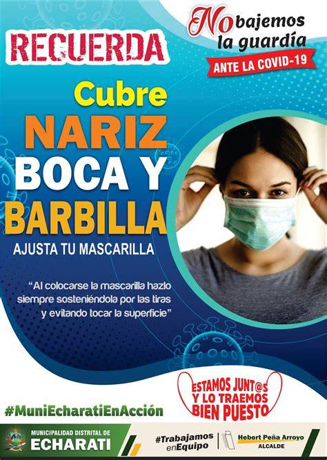 ajuste correcto de mascarilla boca nariz barbilla