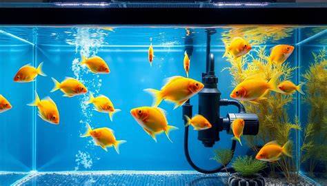 pez cerca del filtro en acuario