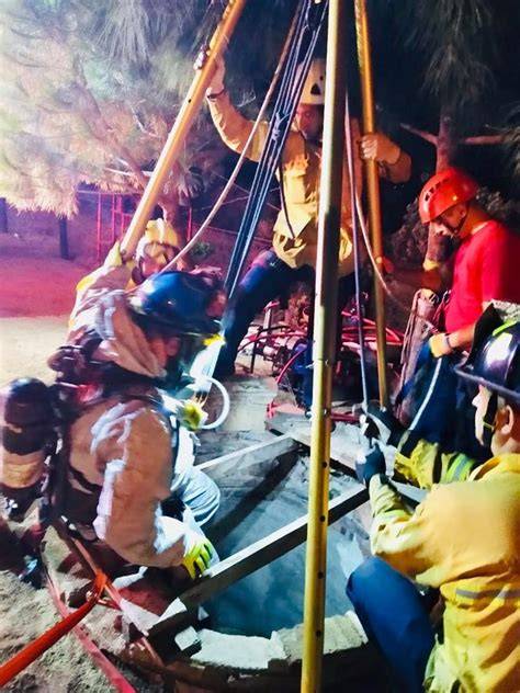 Rescate de trabajadores en pozo residual
