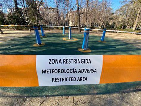 Parques cerrados por alerta meteorológica