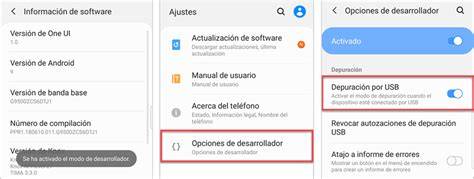 modo desarrollador Android y depuración USB