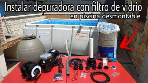 Ubicación segura de depuradora junto a piscina desmontable