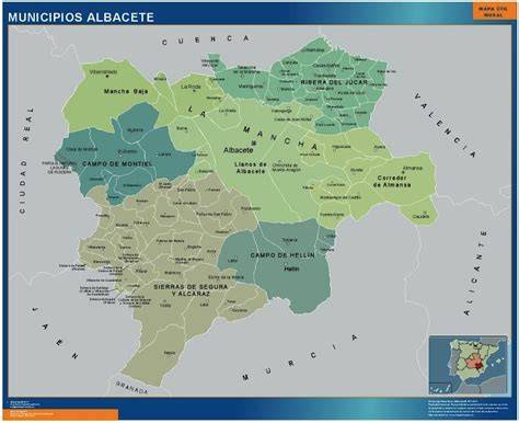 Mapa de Albacete y ubicación de EDAR