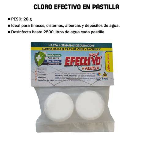 Pastillas de dióxido de cloro para agua