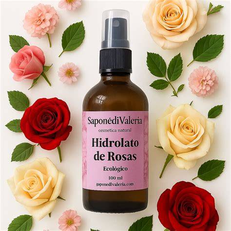 Aplicación de hidrolato de rosas en el cabello