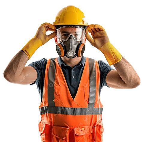 Trabajador usando mascarilla FFP1