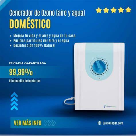 Generador de ozono purificando habitación