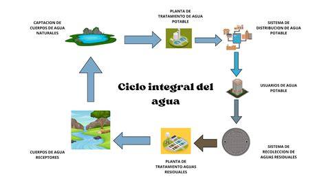 Esquema del ciclo integral y reutilización del agua