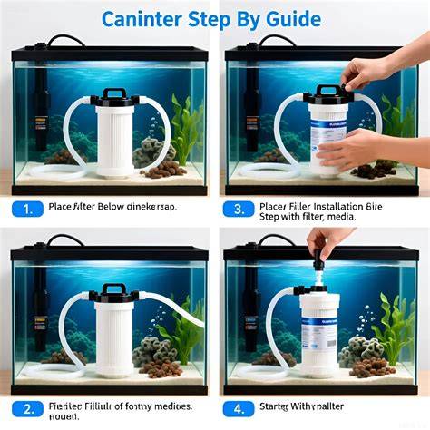 Instalación de filtro externo en acuario