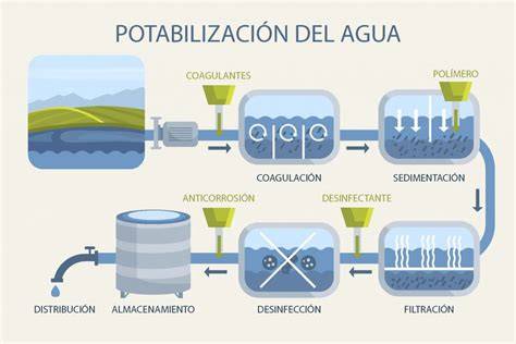 Esquema de potabilización de agua con ozono