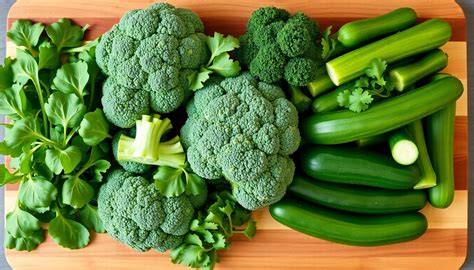 Verduras verdes y alcachofa