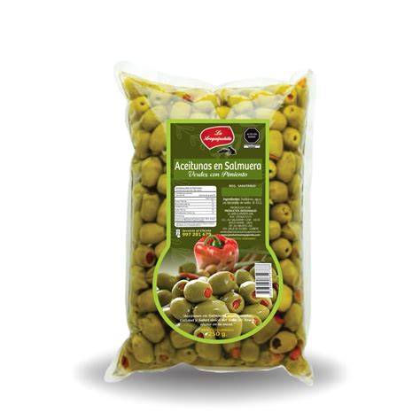 aceitunas verdes partidas en salmuera