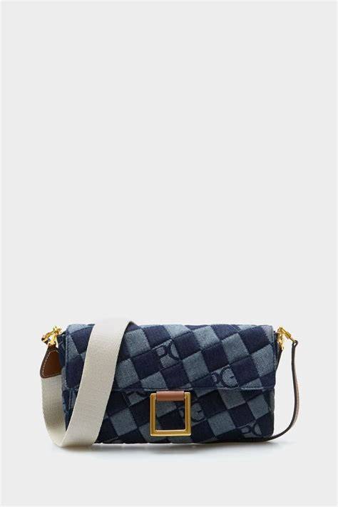 Bolso azul de lona Cubos Denim