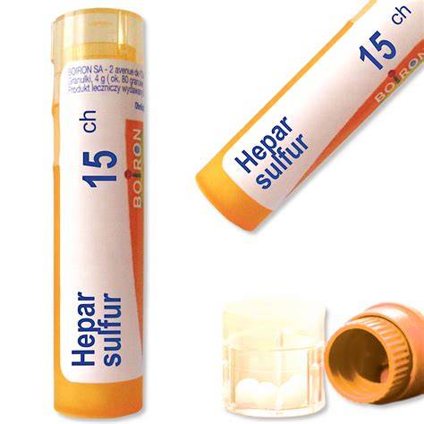 Hepar sulfur gránulos homeopáticos