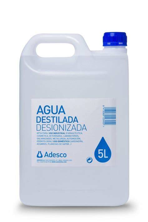 comparativa agua desionizada destilada grifo