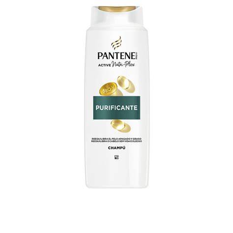 Champú Pantene Purificante junto a cabello limpio