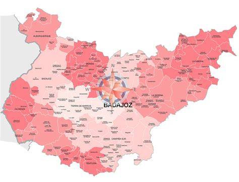 Mapa de Llerena y ubicación en Badajoz