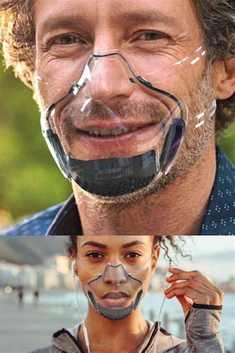 Mascarilla transparente Clui con base ultravioleta