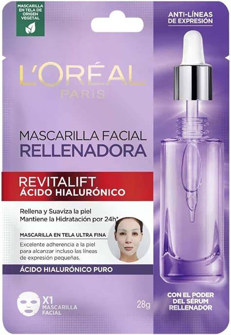 Mascarilla facial de ácido hialurónico L’Oréal