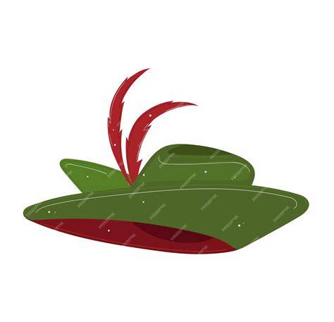 Sombrero verde de Peter Pan con pluma roja