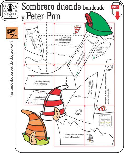 Plantilla triangular para sombrero de Peter Pan