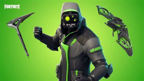 Skin Arquetipo de Fortnite con planeador y guadaña