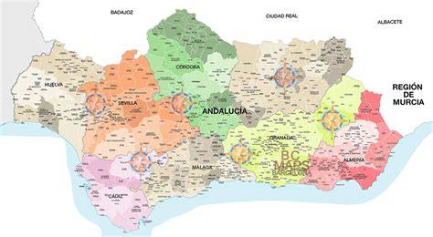 Mapa de depuradoras de Andalucía