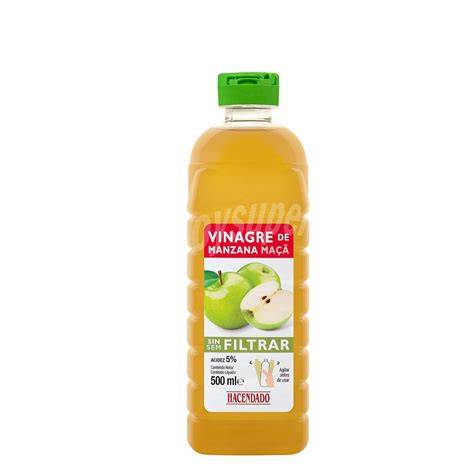 botella de vinagre de manzana sin filtrar