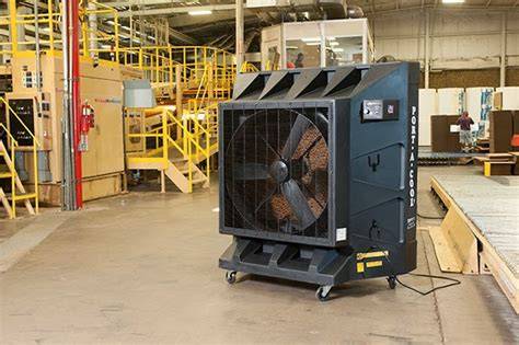 Climatizador evaporativo en nave industrial