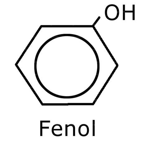 Estructura química del fenol contaminante