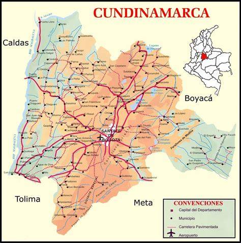 Mapa de municipios beneficiarios en Cundinamarca