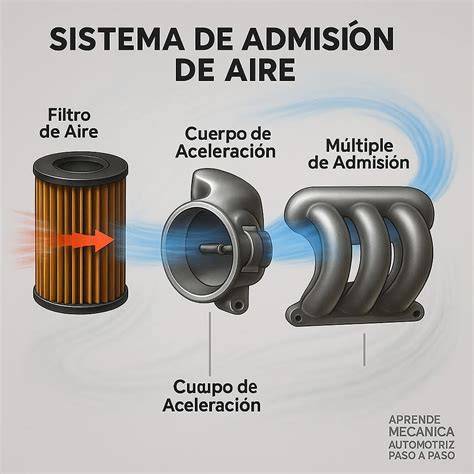 sistema admisión motor filtro aire