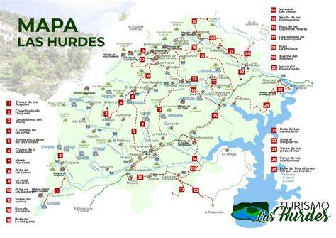 Mapa de las depuradoras de Las Hurdes