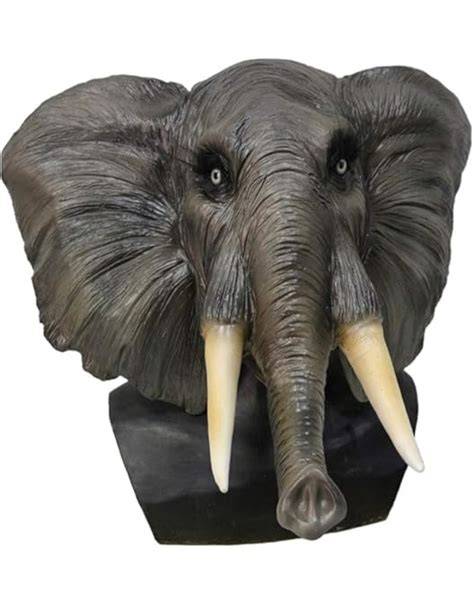Máscara de látex con cabeza de elefante