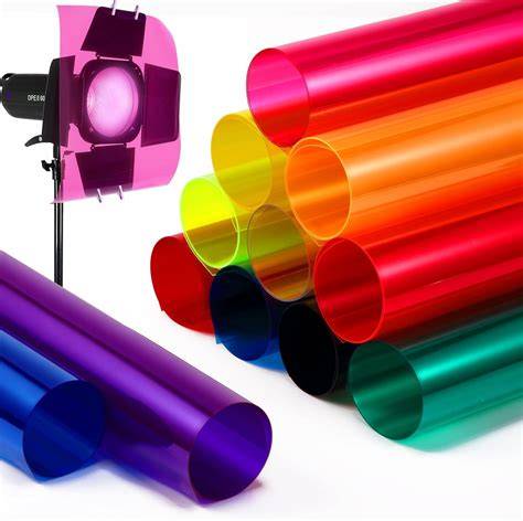 filtros de gelatina colores iluminación