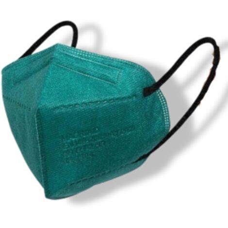 Mascarilla FFP2 verde militar con cinco capas